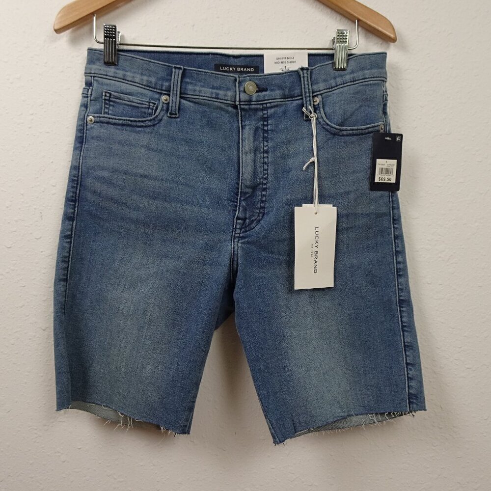 Lucky Brand Denim Shorts Women's Size 30 - 32 Blue Uni Fit No. 4 Mid Rise